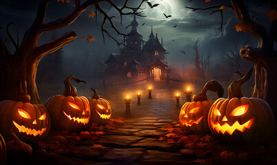 Spooky Halloween background