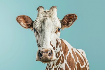 Cow with giraffe stripes. Ai generative art