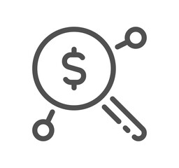 Banking and finance related icon outline and linear symbol.	
