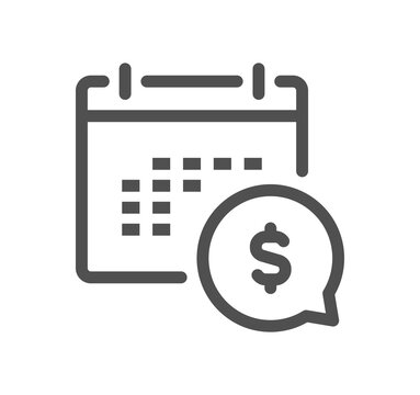 Banking and finance related icon outline and linear symbol.	
