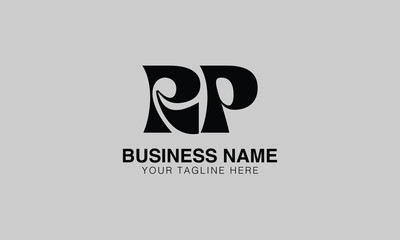 Obraz premium RP r rp initial logo | initial based abstract modern minimal creative logo, vector template image. luxury logotype logo, real estate homie logo. typography logo. initials logo
