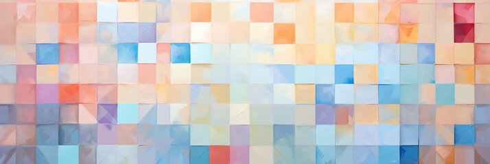 Expressive abstract background painting in pastel tones crafted with broad strokes of oil paint
