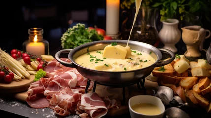 Foto op Plexiglas Mont dor french cheese fondue © Rimsha