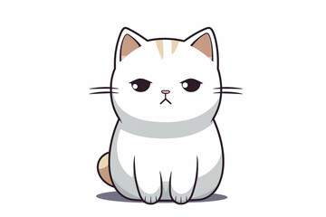 Obraz premium Cute Cat Cartoon Illustration created with Generative AI