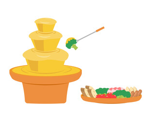 チーズフォンデュと具材のセット