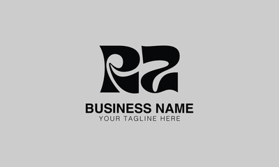 RZ r rz initial logo | initial based abstract modern minimal creative logo, vector template image. luxury logotype logo, real estate homie logo. typography logo. initials logo