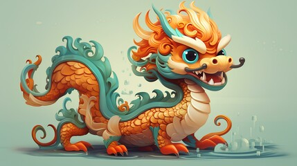 Chinese new year traditional dragon