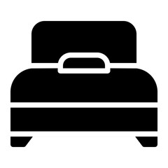 Single Bed icon glyph style for download (hotel pack)