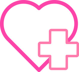 pink love icon for valentine day 