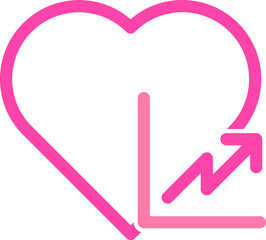 pink love icon for valentine day 