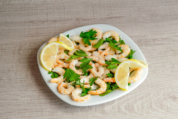 Prawn dish with parsley