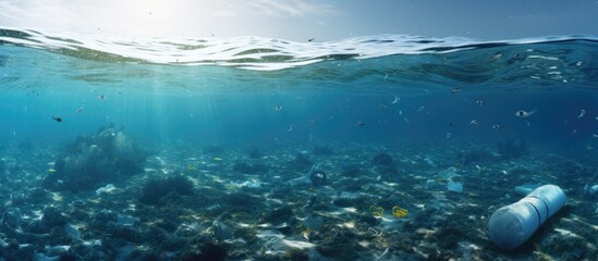 Ocean plastic pollution.