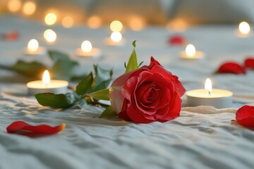 Fototapeta na wymiar Valentine's Day Flowers composition.