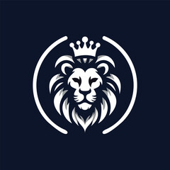 unique lion illustration logo template