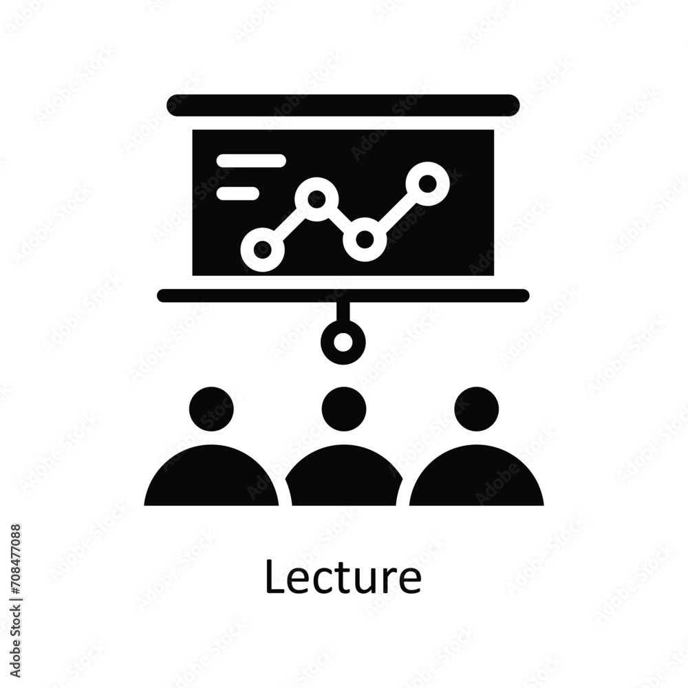 Poster Lecture vector  Solid  Icon Design illustration. Business And Management Symbol on White background EPS 10 File