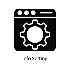 Info Setting vector solid Icon Design illustration. Business And Management Symbol on White background EPS 10 File