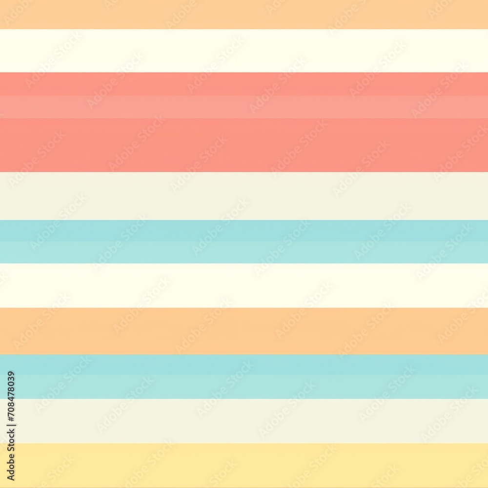Poster contemporary and serene seamless pattern with horizontal pastel stripes and subtle gradient effect