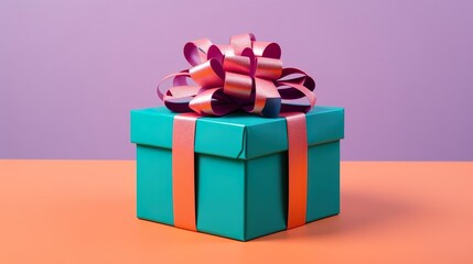 Obraz premium Bright gift box with bow