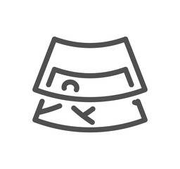 Artificial intelligence related icon outline and linear symbol.	
