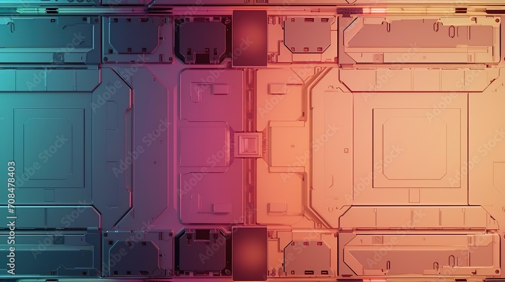 Poster multicolored tech wallpaper