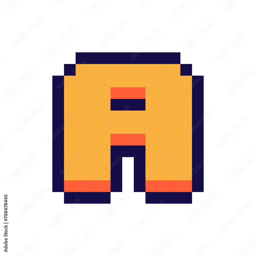 Poster pixel 3d retro arcade game style font and video computer game 8 bit letter flat illustration.