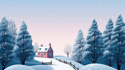 Winter card hello winter