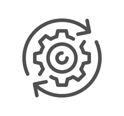 Artificial intelligence related icon outline and linear symbol.	
