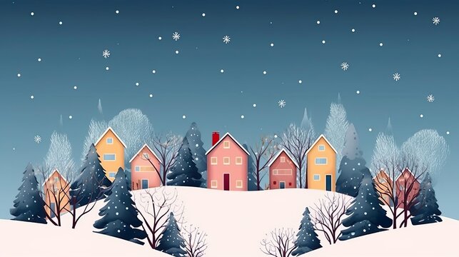 Winter card hello winter