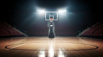 Empty basketball arena - obrazy, fototapety, plakaty