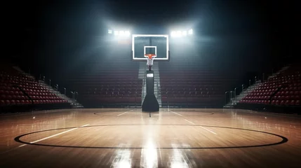 Fotobehang Empty basketball arena © Jodie