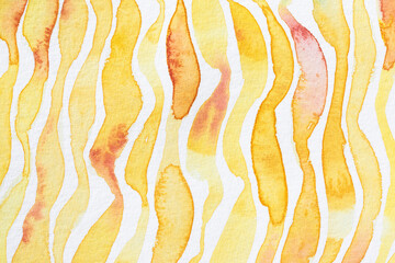 Bright yellow watercolor abstract on white background