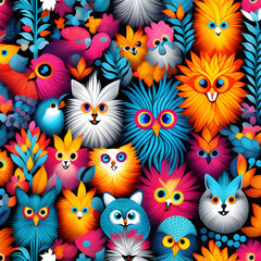 Obraz premium pattern with abstract animals
