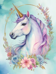 Obraz na płótnie Canvas horse with flowers