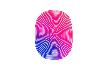 fingerprints. Biometric data, identification. Authorization and verification of personal data. isolated on a Transparent background. Generative AI