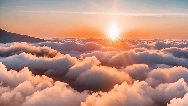 Sunrise Above the Sea of Clouds
