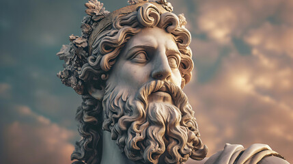 Dionysus Bacchus Wine statue - obrazy, fototapety, plakaty