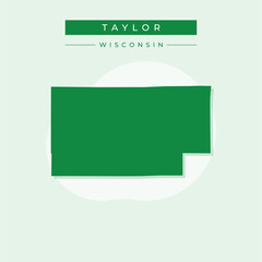 Vector illustration vector of Taylor map Wisconsin