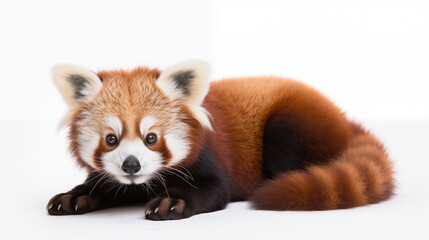 Red panda lying down