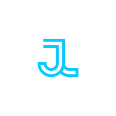 letter JL Logo Design Vector Template. Initial Linked Letter Design JL Vector Illustration