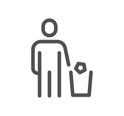 Garbage related icon outline and linear symbol.	

