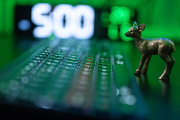 Deer figurine keyboard 