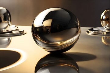 The reflection of light on polished surfaces, conveying a sense of cleanliness and clarity.