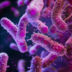 Fototapeta premium Illustration of unknown bacteria, dangerous viruses, and realistic colors.