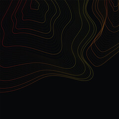 Red and yellow line and black background