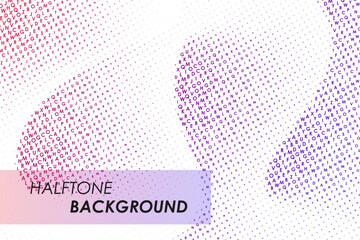 Abstract dots halftone effect particles vibrant gradient color background and texture