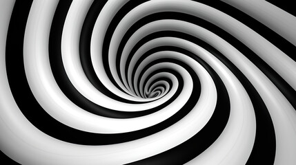 black and white spiral. Generative Ai