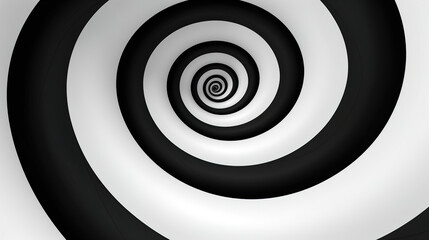 Naklejka premium black and white spiral. Generative Ai