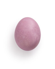purple easter egg isolated on white background