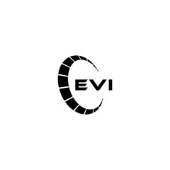 EVI logo. E V I design. White EVI letter. EVI, E V I letter logo design. Initial letter EVI linked circle uppercase monogram logo. E V I letter logo vector design. EVI letter logo design five style.	
