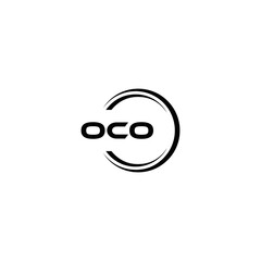Obraz premium OCO logo. O C O design. White OCO letter. OCO, O C O letter logo design. Initial letter OCO linked circle uppercase monogram logo. O C O letter logo vector design. OCO letter logo design five style. 